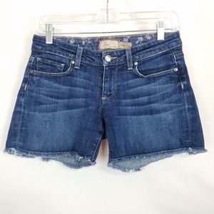 PAIGE Jean Shorts Jimmy Jimmy Cut Off Frayed sz 24